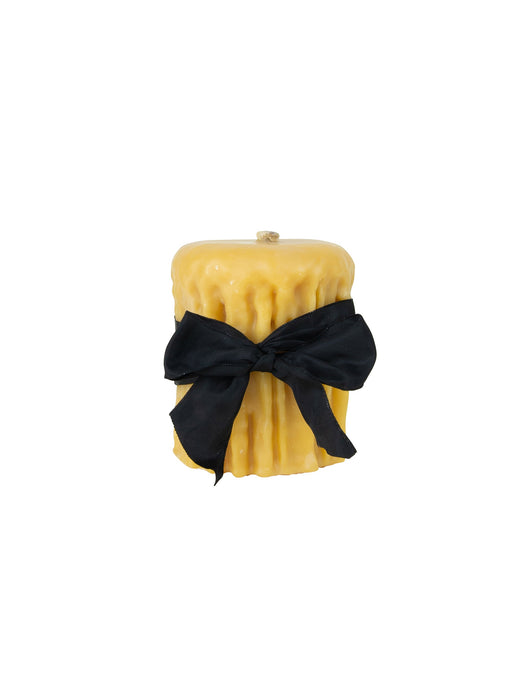 Beeswax Drip Pillar Candle 4.5 Inch Diameter