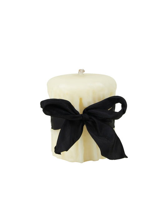 Beeswax Drip Pillar Candle 4.5 Inch Diameter