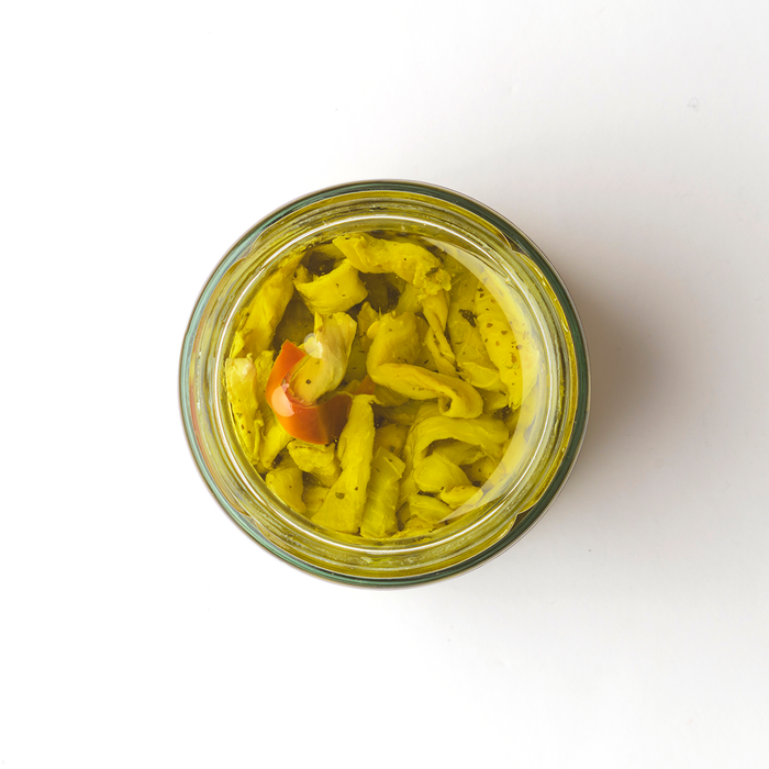 Famiglia Crispino Sliced Eggplant Antipasto — Marinated Italian Melanzane in Olive Oil