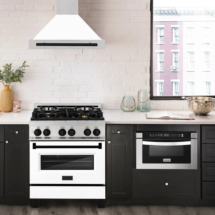 ZLINE 30" Autograph Stainless Wall Range Hood KB4SNZ-WM30-MB