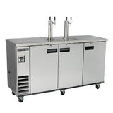 Maxx Cold 73 Inch 2 Liquids Beer Tower / Dispenser (490L) in Stainless Steel