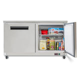 Maxx Cold 60.3 Inch Double Door Undercounter Freezer, Stainless Stee