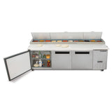 Maxx Cold X-Series Three-Door Refrigerated Pizza Prep Table