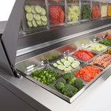 Maxx Cold 48 Inch Sandwich/Salad Prep Station in Stainless Steel