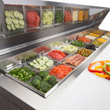 Maxx Cold 61 Inch Sandwich/Salad Prep Station in Stainless Steel
