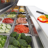 Maxx Cold 61 Inch Sandwich/Salad Prep Station in Stainless Steel