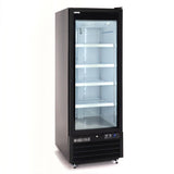 Maxx Cold 27 Inch Glass Door Merchandiser Refrigerator, Large Storage Capacity, Single Door