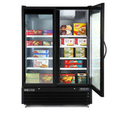 Maxx Cold 54 Inch Glass Door Merchandiser Freezer, Large Storage Capacity, Double Door  72 cuft