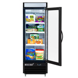 Maxx Cold 25 Inch Glass Door Merchandiser Freezer, Free Standing, 16 Cu. Ft. - Black