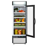 Maxx Cold 27 Inch Single Glass Door Merchandiser Refrigerator, Free Standing, 23 Cu. Ft