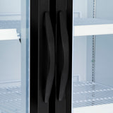 Maxx Cold 81 Inch Triple Glass Door Merchandiser Freezer, Free Standing, 72 Cu. Ft - Black