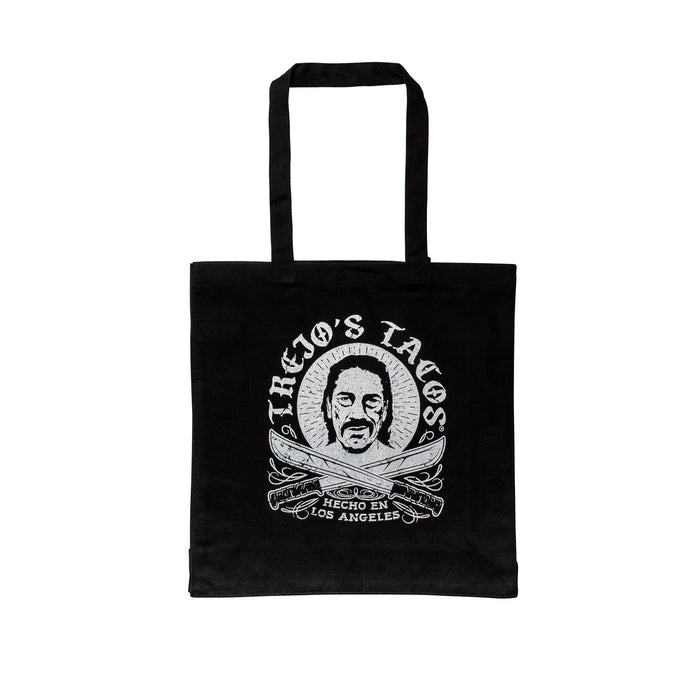 Black Canvas Tote with Machete Logo
