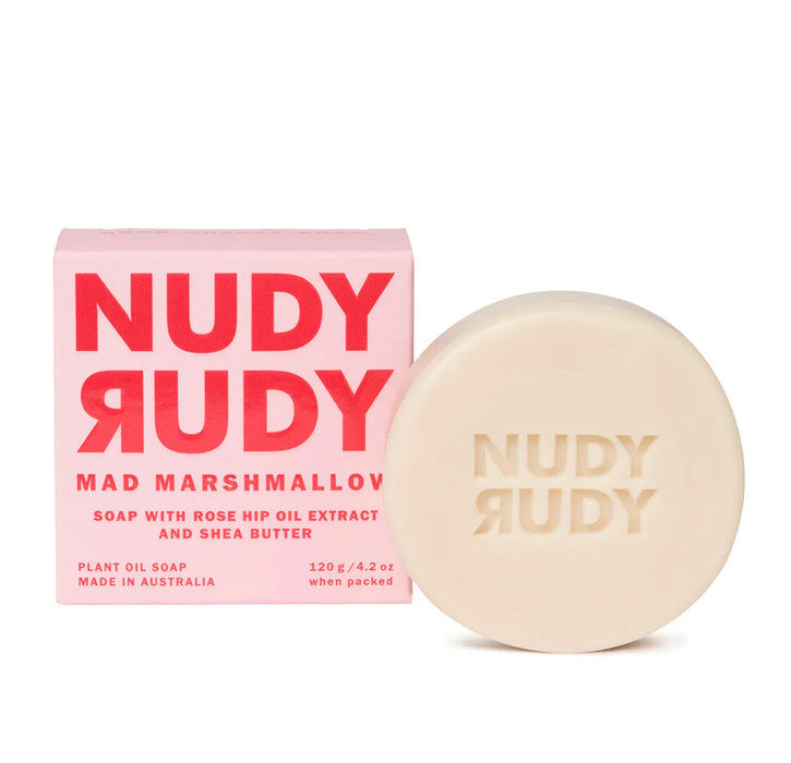 Nudy Rudy - Mad Marshmallow Soap, 4.2 oz (Ea) - Gentle Cleansing Bar