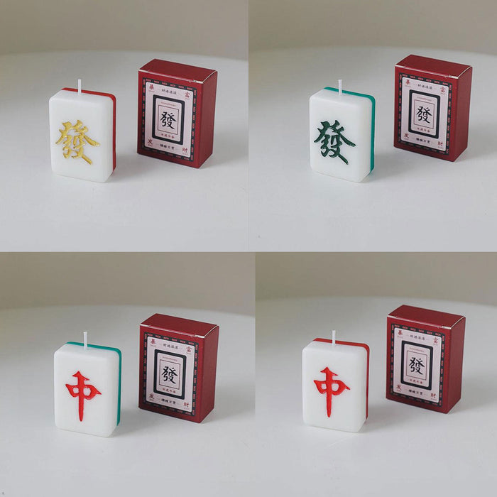 Lucky Mahjong Tile Candles