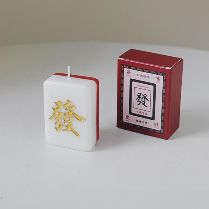 Lucky Mahjong Tile Candles