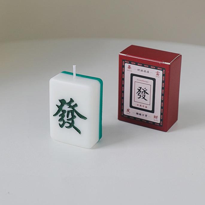 Lucky Mahjong Tile Candles
