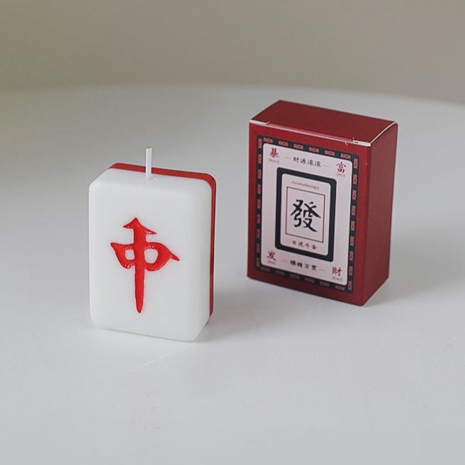 Lucky Mahjong Tile Candles