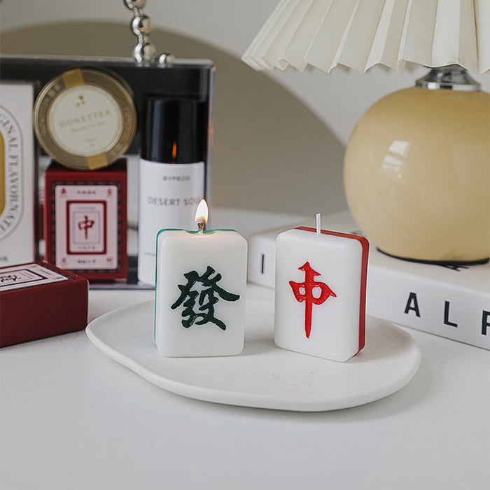 Lucky Mahjong Tile Candles