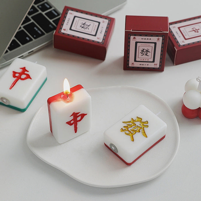 Lucky Mahjong Tile Candles
