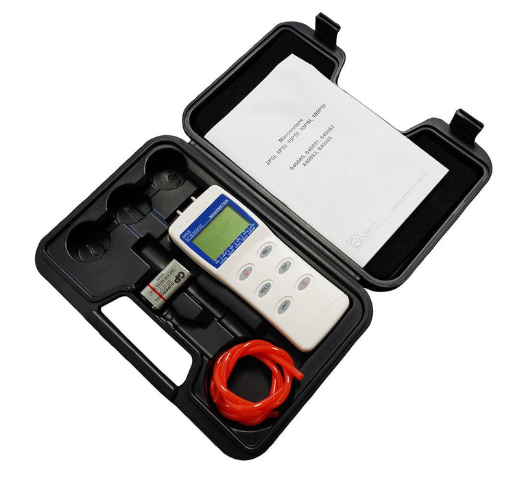 Manometers: 2-100 PSI
