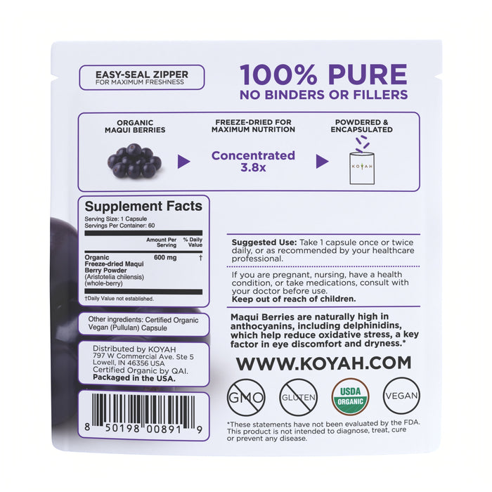 Organic Maqui Berry Capsules