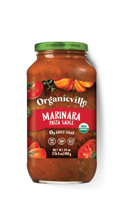 Organicville (Pack of 6-24oz) Pasta Sauce Marinara Whole