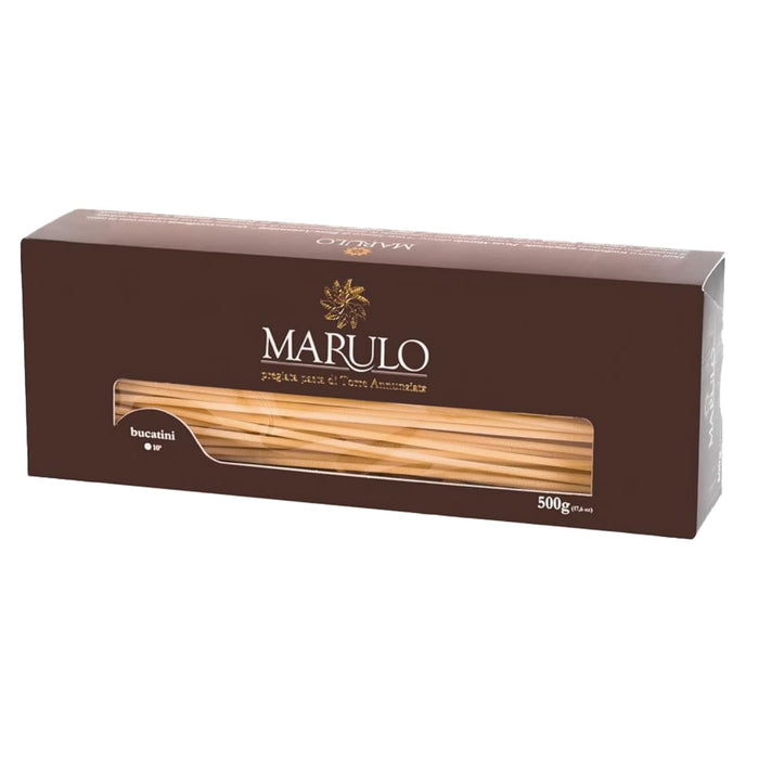 Marulo, Bucatani Pasta, Artisan Bronze Die-Cut Pasta, 12 Pack x 1.1 lb