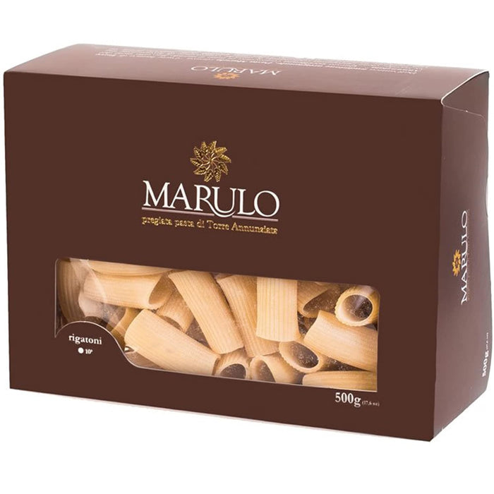 Marulo, Rigatoni Pasta, Artisan Bronze Die-Cut Pasta, 12 Pack x 1.1 lb