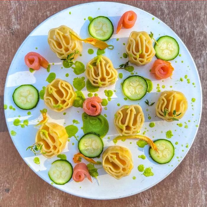 Marulo,Tritone Oplontino Pasta, Artisan Bronze Die-Cut Pasta, 12 Pack x 1.1 lb