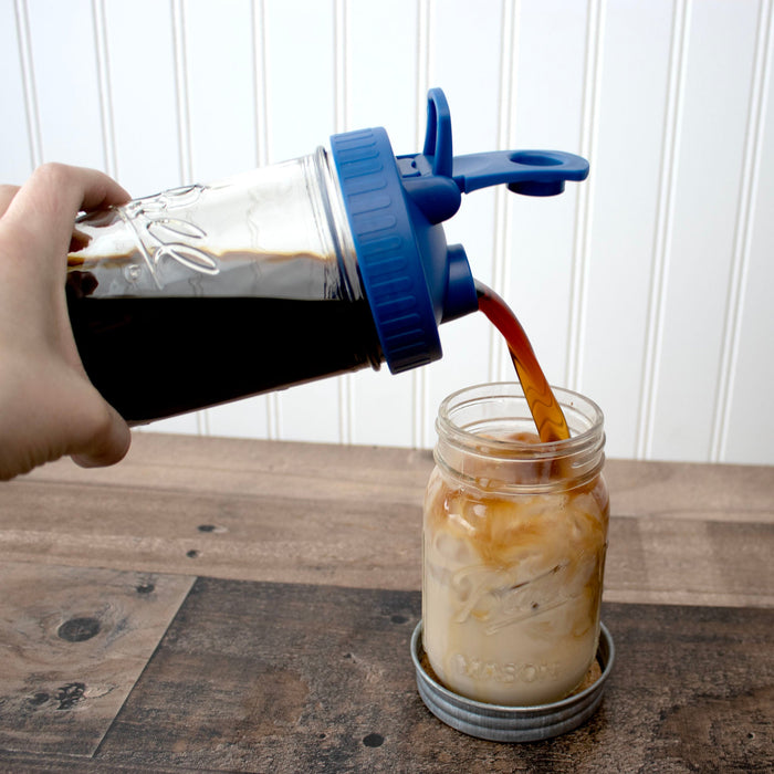 Pour & Store Shaker Lid with Carry Loop for Mason Jars