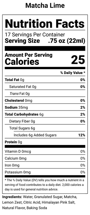 Matcha Lime Syrup