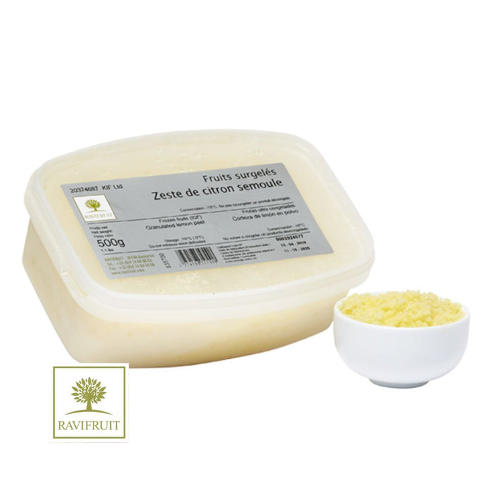 Lemon Zest – 1.1 lb (500g) | Frozen Natural Lemon Peel for Baking, Pastry & Cocktails