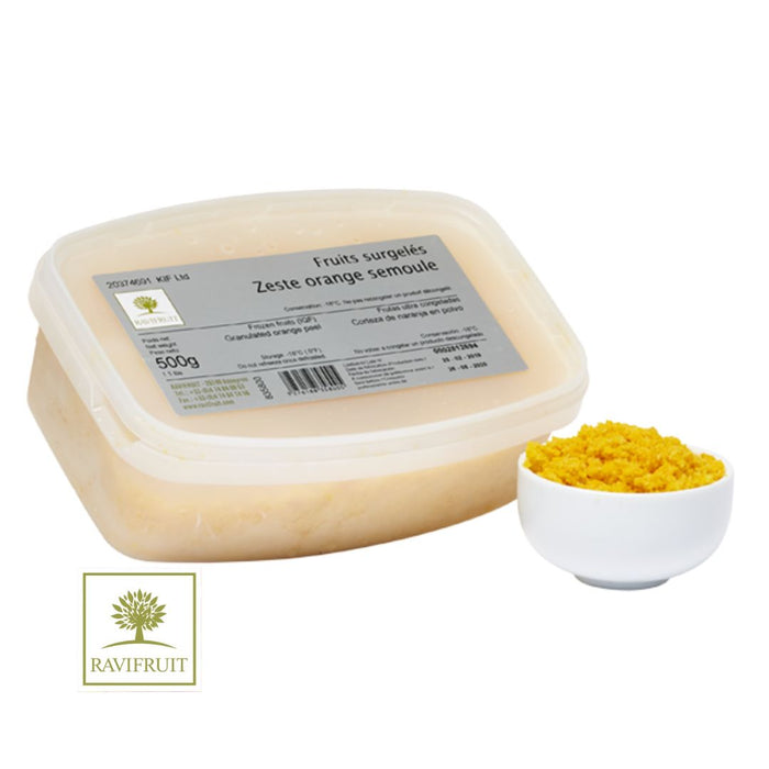 Orange Zest – 1.1 lb (500g) | Frozen Natural Orange Peel for Baking, Pastry & Mixology