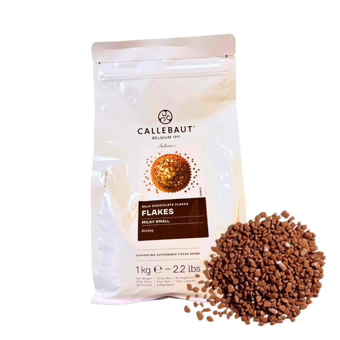 Small Milk Chocolate Flakes –  Baking, Garnish & Beverages