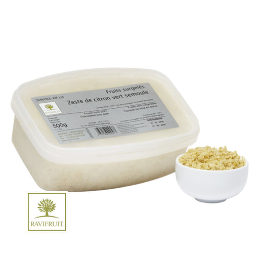 Ravifruit Lime Zest – 1.1 lb frozen bag of premium grated lime peel