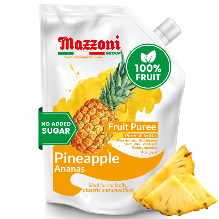 Mazzoni, Pineapple Puree, 100% Pure Pineapple Mix, No Sugar Added, 2.2 lb