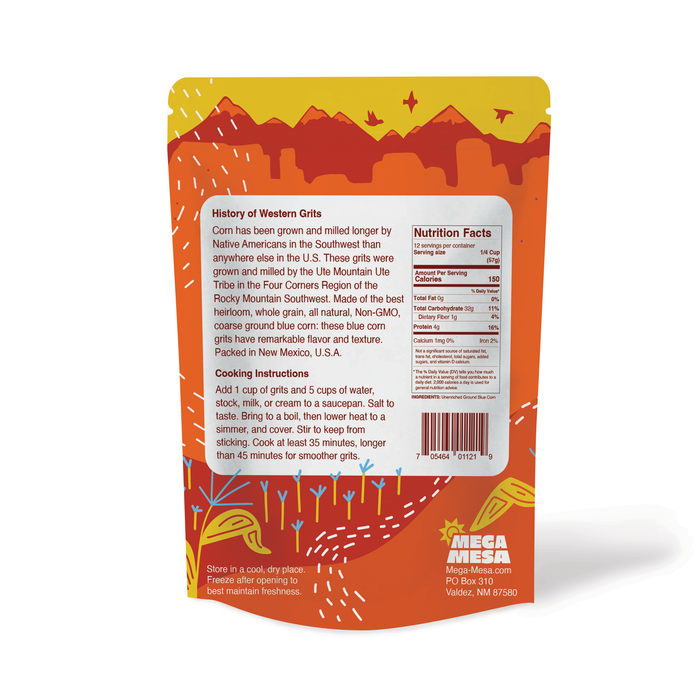 Western Heirloom Blue Corn Grits