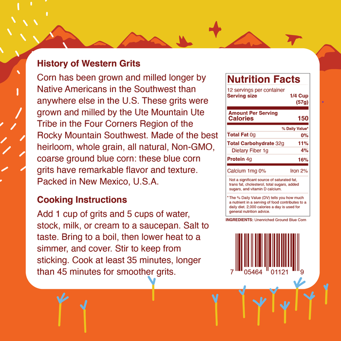 Western Heirloom Blue Corn Grits