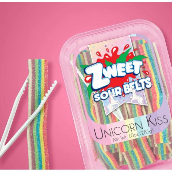 Unicorn Kiss Sour Belts | Zweet | 10 oz