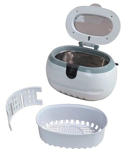 Mini Ultrasonic Cleaner with Stainless Steel Tank - 0.6 Liters