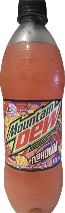 Mountain Dew Energised Typhoon 600mL – Strawberry & Pineapple Soda (Australia)
