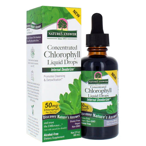 Nature's Answer Chlorophyll Drops: Liquid Concentrate for Enhanced Energy and Detoxification (2 Fl Oz)