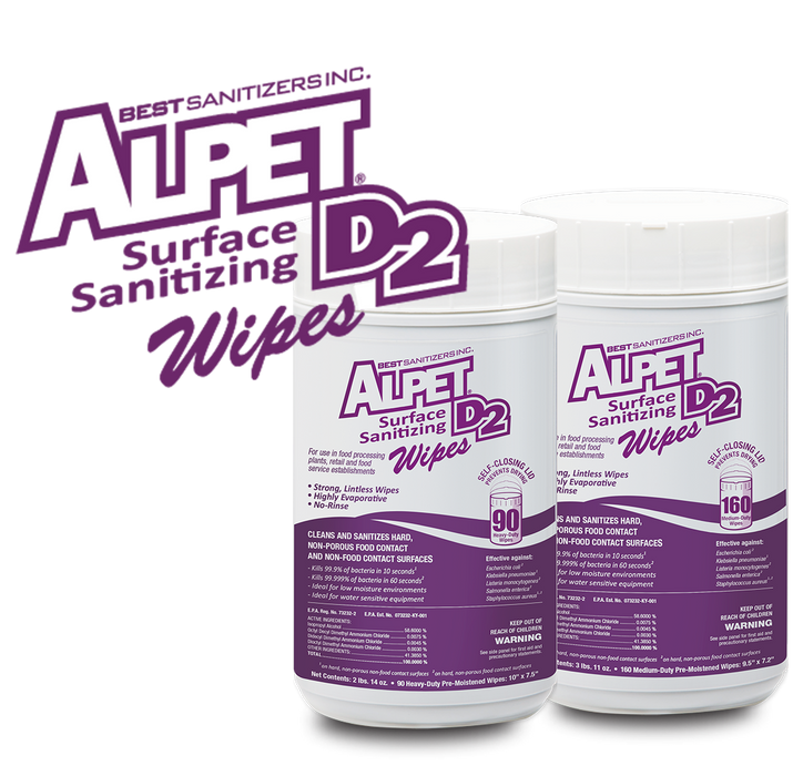 Alpet D2 Surface Sanitizing Wipes