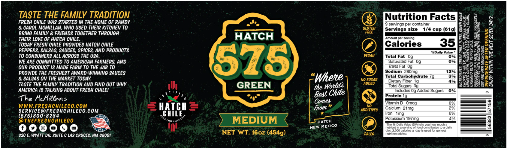 Hatch 575 Green Chile Sauce