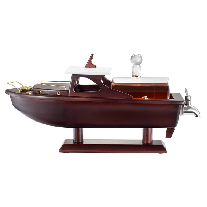 Boat Ship Whiskey & Wine Decanter Ship - The Wine Savant Ship Decanter Set 800ml - Drink Dispenser for Wine, Whiskey, Ship In A Bottle Decanters Bar Set, Liquor Scotch Bourbon, Boating Mariner Gifts