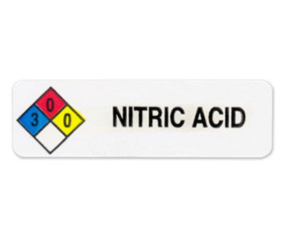 "Nitric Acid" HMIG Safety Labels, 0.75" x 2.5", 250/ROLL