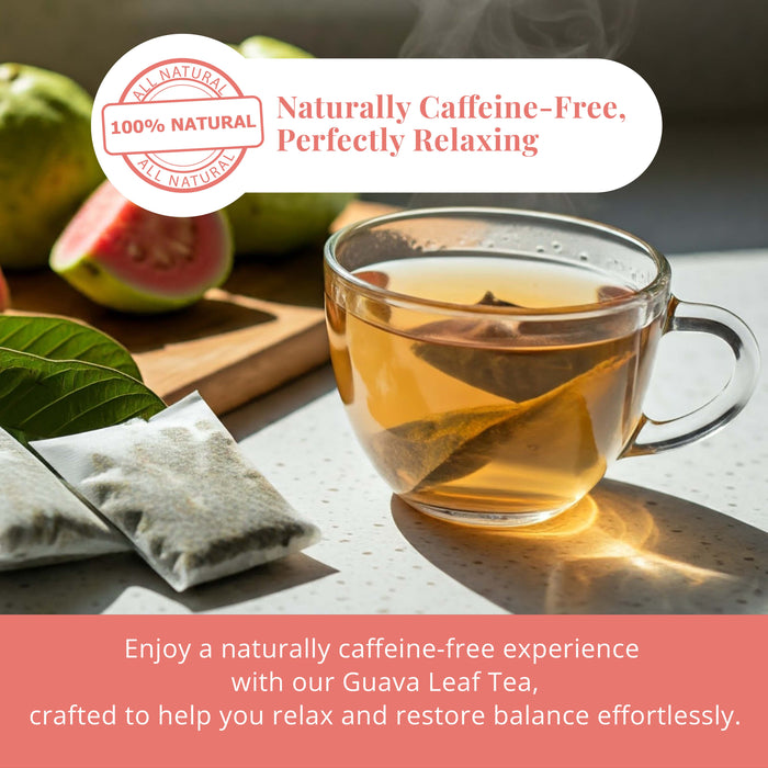 Guava Leaf Tea - 50 Bags, 100% Pure Guava Leaves (Te de Hojas de Guayaba) - Non-GMO, Vegan, Caffeine-Free