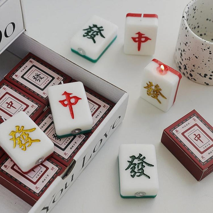 Lucky Mahjong Tile Candles