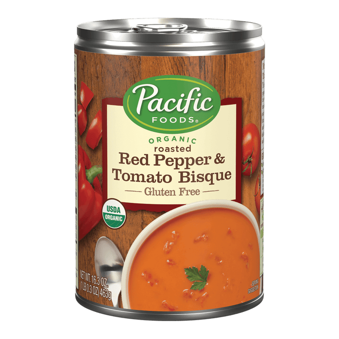 Pacific Foods Roasted Red Pepper Tomato Bisque (Pack of 12) 16.3 Oz