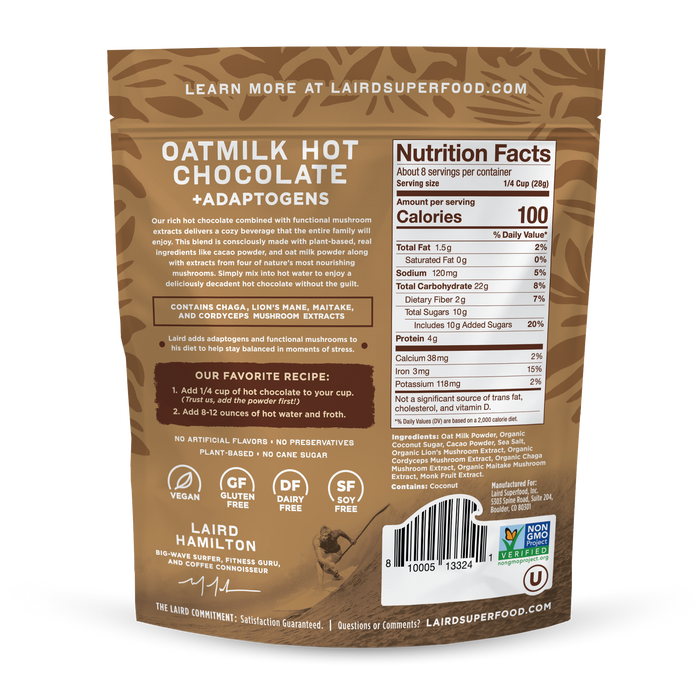 Oatmilk Hot Chocolate with Adaptogens